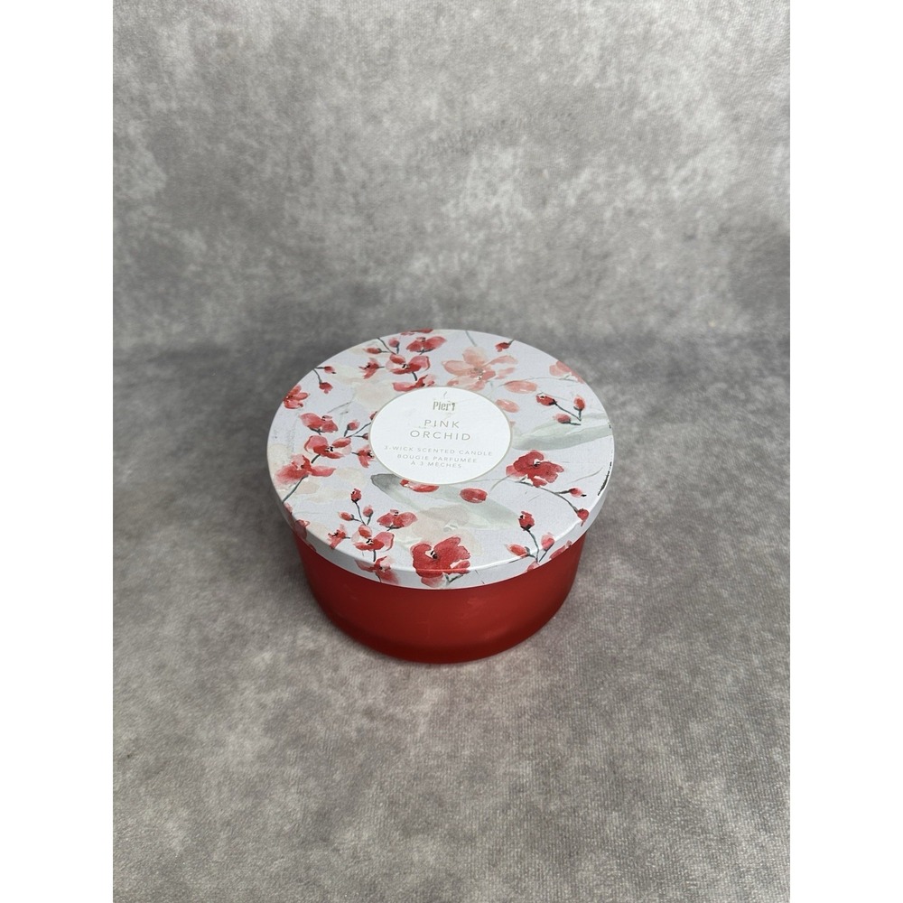 Pier 1 Discontinued Pink Orchid 3 Wick Candle‎